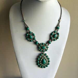 Turquoise green necklace adjustable up to 20”